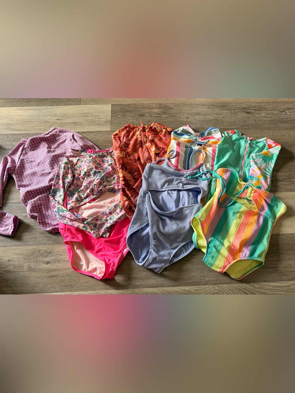 Girls One Piece Swim Suit Bundle - Size Large